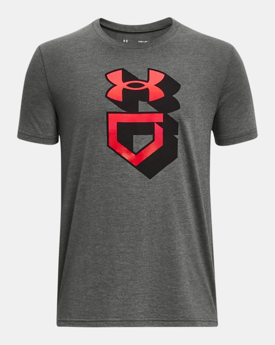 T-shirt avec logo imprimé à dégradé UA Baseball pour garçons, Gray, pdpMainDesktop image number 0